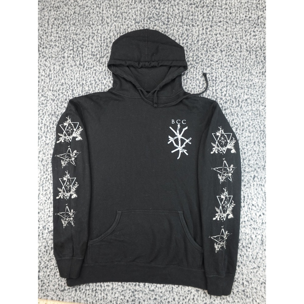 BlackCraft Cult Hoodie Unisex Large Black Good Occult Deer Skull Pentagram